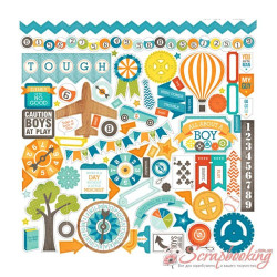 Наліпки 30*30см Echo Park All About A Boy Element Stickers