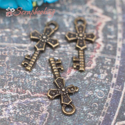 Підвіска металева ключик бронза 20*10*2, 1шт