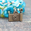 Підвіска металева фотоапарат бронза 14*16*3мм, 1шт