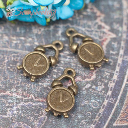 Підвіска металева годинник бронза 19*9,5мм мк-502, 1шт