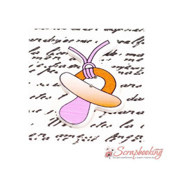 Гудзик дерев'яна соска 48*33мм оранжевий лаванда