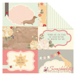 Аркуш паперу 30*30см Kaisercraft Sweet Pea Pretty двосторонній