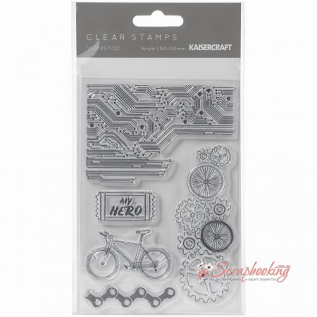 Штамп акриловий Kaisercraft 10*15см Workshop