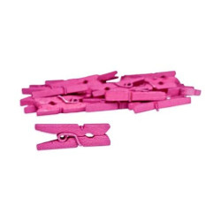 Набір декоративних прищіпок Canvas Corp Mini Clothespins Hot Pink, 25шт