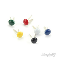 Брадсы Creative Impressions Mini Painted Metal Round/Primary, 4мм, 100шт