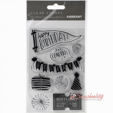 Штамп акриловий Kaisercraft 10*15см Oh Happy Day! 