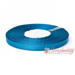 Стрічка атласна монотон 8097 бірюза, 0,5см, 33м