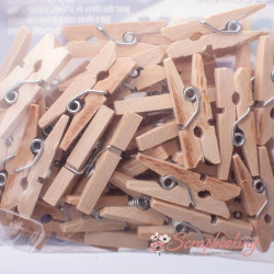 Набір декоративних прищіпок Loew-Cornell Woodsies Clothespins Natural 2,5см, 50шт