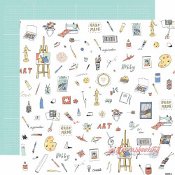 Аркуш паперу 30*30см Kaisercraft Crafternoon Handmade двосторонній