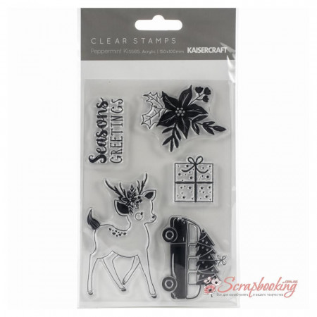 Штамп акриловый Kaisercraft 10*15см Peppermint Kisses