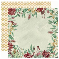 Лист бумаги 30*30см Kaisercraft Under The Gum Leaves Bottle Brush двусторонний