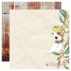 Аркуш паперу 30*30см Kaisercraft Under The Gum Leaves Cockatoo двосторонній