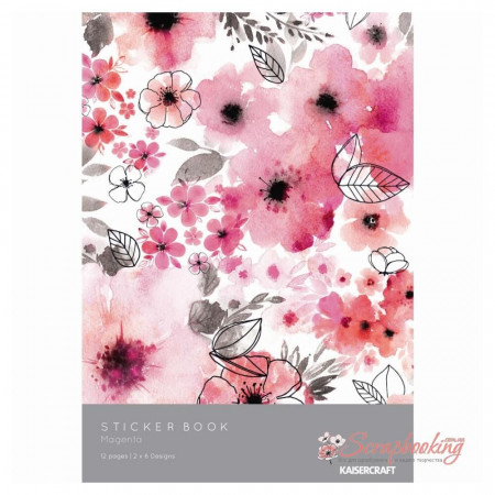 Стикербук Kaisercraft Sticker Book Magenta 15*20см 12аркушів