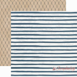 Аркуш паперу 30*30см Kaisercraft Uncharted Waters Streak двосторонній