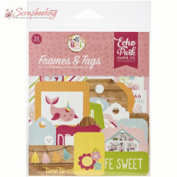 Висічки Echo Park All Girl Frames & Tags 33шт 