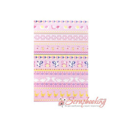 Калька A4 Ursus Дитяча рожева смужка-орнаменти, 115г/кв.м