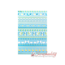 Калька A4 Ursus Дитяча БЛАКИТНА СМУЖКИ-ОРНАМЕНТИ, 115г/кв.м