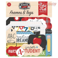 Висічки Echo Park School Rules Frames & Tags 33шт 