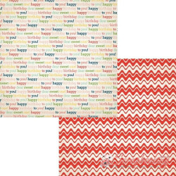 Аркуш паперу 30*30см Carta Bella Its a Celebration Birthday Words