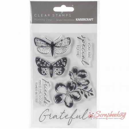 Штамп акриловый Kaisercraft 10*15см Morning Dew