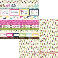 Лист бумаги 30*30см Echo Park Splendid Sunshine Border Strip