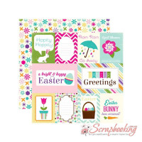 Лист бумаги 30*30см Echo Park Hippity Hoppity Journaling