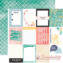 Аркуш паперу 30*30см Carta Bella Hello Again Journaling Cards
