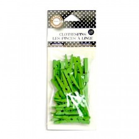 Набір декоративних прищіпок Canvas Corp Mini Clothespins Lime Green, 25шт