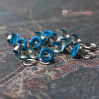 Люверсы 5мм цвет синий 20шт