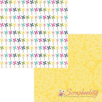 Аркуш паперу 30*30см Echo Park Splendid Sunshine Pretty Pinwheels