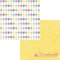 Аркуш паперу 30*30см Echo Park Splendid Sunshine Pretty Pinwheels