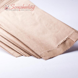 Пакет паперовий саше з бурого крафта, 300*250*80 мм 