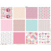 Набір паперу 20*20см Dovecraft Tiny Tatty Teddy Girl, 12аркушів