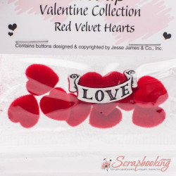 Набір пластикових прикрас Dress It Up Velvet Hearts