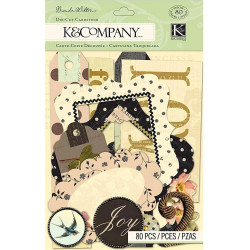 Висічки K and Company Cardstock BW Maison, 80шт 