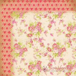 Аркуш паперу 30*30см Kaisercraft Miss Match Trash двосторонній