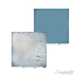 Аркуш паперу 30*30см ScrapBerrys Якось зимой Сніг крутиться двосторонній