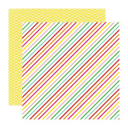 Аркуш паперу 30*30см Echo Park I Love Candy Stripe