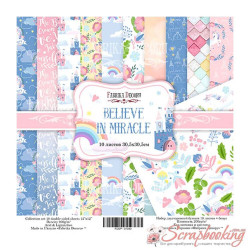 Набір паперу 30*30см Фабрика декору Believe in miracle, 10 аркушів