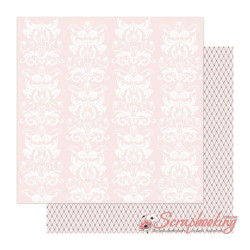 Аркуш паперу 30*30см Ruby Rock-It Bella! Smitten Pink and White Fancy двосторонній