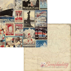 Аркуш паперу 30*30см Authentique Abroad Travel