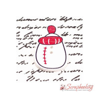 Гудзик дерев'яний дитячий пляшечка 38*22мм червоний