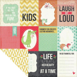 Аркуш паперу 30*30см Kaisercraft Hello Sunshine Tee-Hee двосторонній