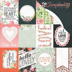 Аркуш паперу 30*30см Kaisercraft True Love My Soulmate двосторонній