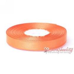 Стрічка атласна монотон 8027 помаранчевий, 1,25см, 33м