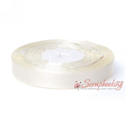 Стрічка атласна монотон 8004 бежевий, 1,25см, 33м