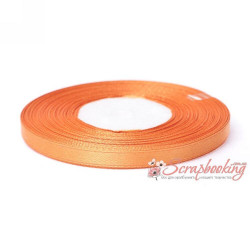 Стрічка атласна монотон 8020 помаранчевий, 0,5см, 33м