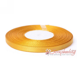 Стрічка атласна монотон 8017 золото, 0,5см, 33м