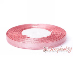 Стрічка атласна монотон 8035 кораловий, 0,5см, 33м