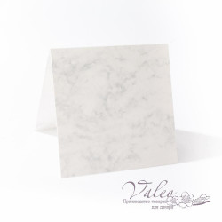 Заготовка для листівки 10*10 (мармур, біла)